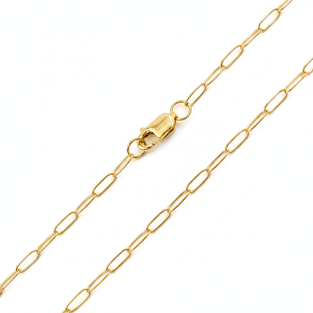 1606GFNecklace. 14K Gold-Filled Smooth Paperclip Finished Necklace
