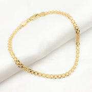 040G2SLMSIT2Bracelet. 14K Solid Yellow Gold Wheat Bracelet