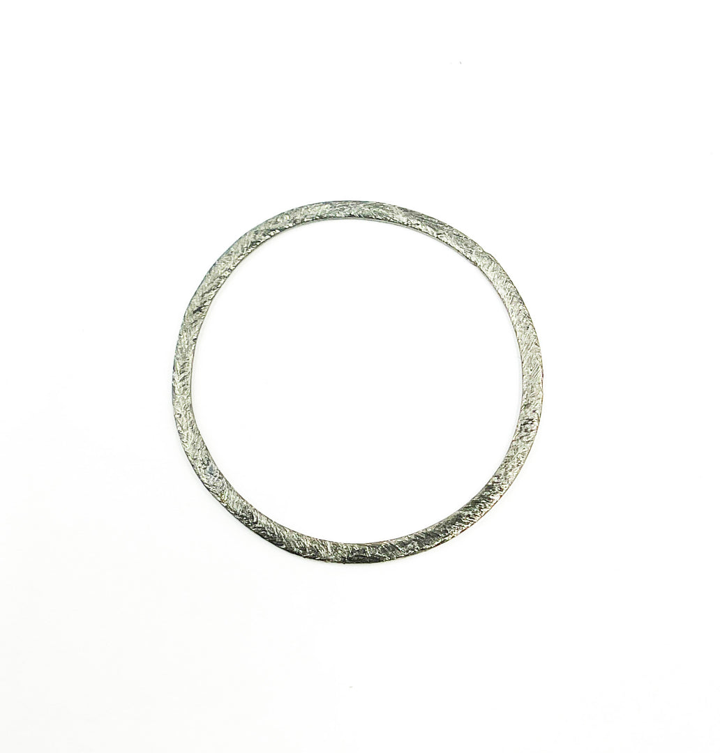 BS6-OX. Sterling Silver Oxidized Circle Size 35mm