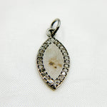 Load image into Gallery viewer, DC035. Diamond Sterling Silver Marquise Pendant
