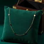 Load image into Gallery viewer, NKSET419/L. 14k Solid Yellow Gold Star Link Necklace