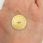 Load image into Gallery viewer, GDP51. 14K Solid Gold Diamond Round Star Charm
