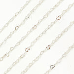 Load image into Gallery viewer, A35F/SPSS. Sterling Silver Flat Heart Link Chain
