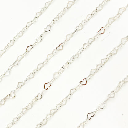 Buy Sterling Silver Flat Heart Link Chain