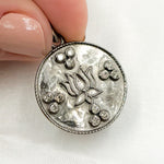 Load image into Gallery viewer, DP783. Diamond Sterling Silver Round Flower Pendant
