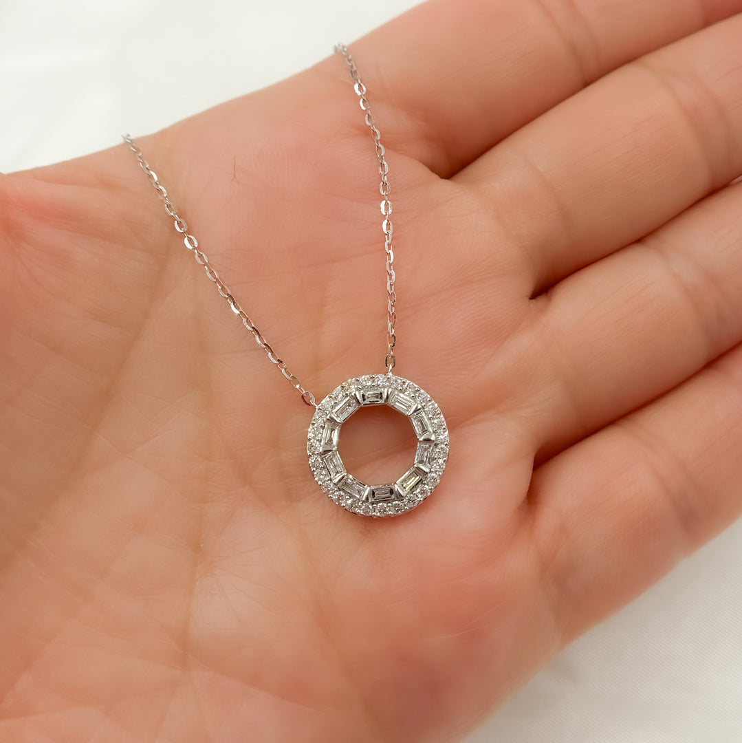 14K Solid Gold Diamond Necklace. NT402341