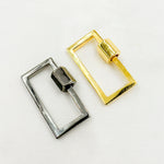 Load image into Gallery viewer, DC772. Sterling Silver Rectangle Screw Clasp
