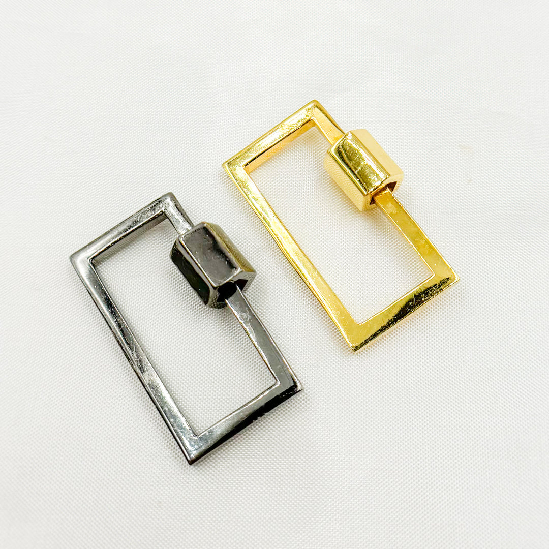 DC772. Sterling Silver Rectangle Screw Clasp