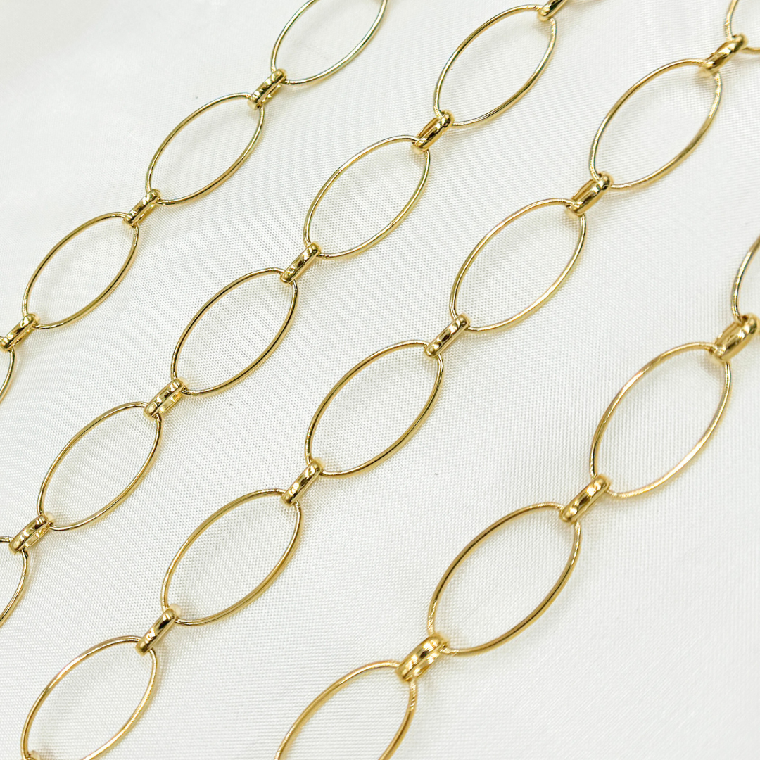 Gold Plated 925 Sterling Silver Oval Link Chain