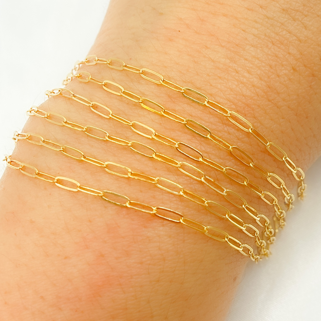 1606FGF. 14K Gold Filled Flat Oval Link Chain