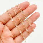 Load image into Gallery viewer, XM/2331/SP. 14k Gold Filled 1 Long &amp; 3 Sterling Silver Short Link Chain