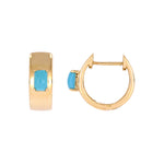 Load image into Gallery viewer, EHZ57585. 14K Solid Gold Gemstone Hoops