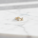 Load image into Gallery viewer, ER413630Y. 14k Solid Gold Diamond Flower Stud Earrings