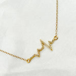 Load image into Gallery viewer, 14K Solid Gold Heartbeat Diamond Necklace. NFB71213
