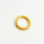 8MM Close Gold Plated Twisted Jump Ring