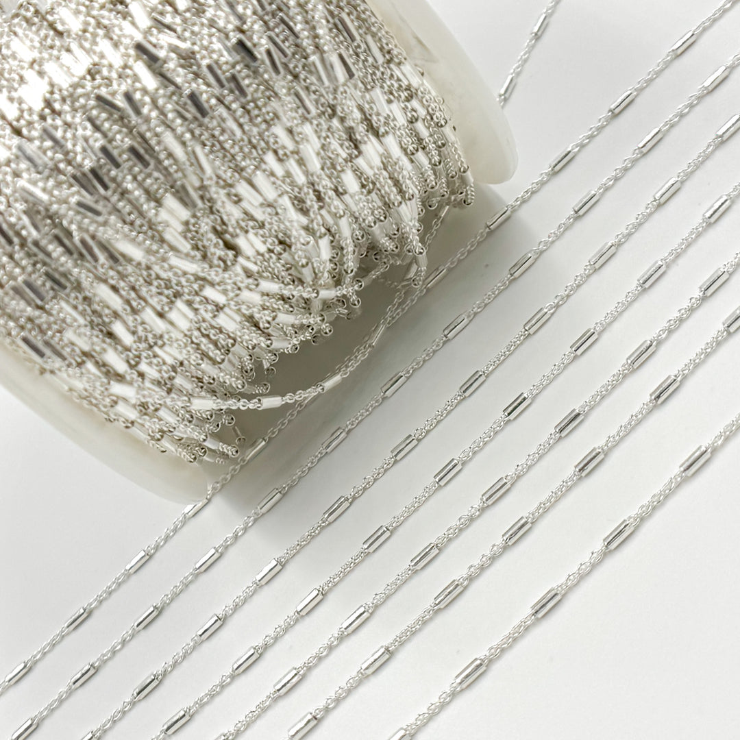 Z10SS. Sterling Silver Tube Satellite Chain