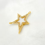 Load image into Gallery viewer, 14k Solid Gold Diamond &amp; Mother of Pearl Star Charm. GDP667
