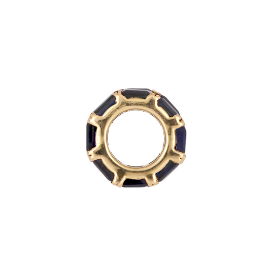 14K Solid Gold Baguette Shape Natural Gemstone Slider