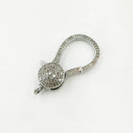 Load image into Gallery viewer, DC640. Diamond &amp; Sterling Silver Pear Shape Trigger Clasp
