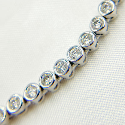 NFS70947. 14K Solid White Gold Diamond Necklace