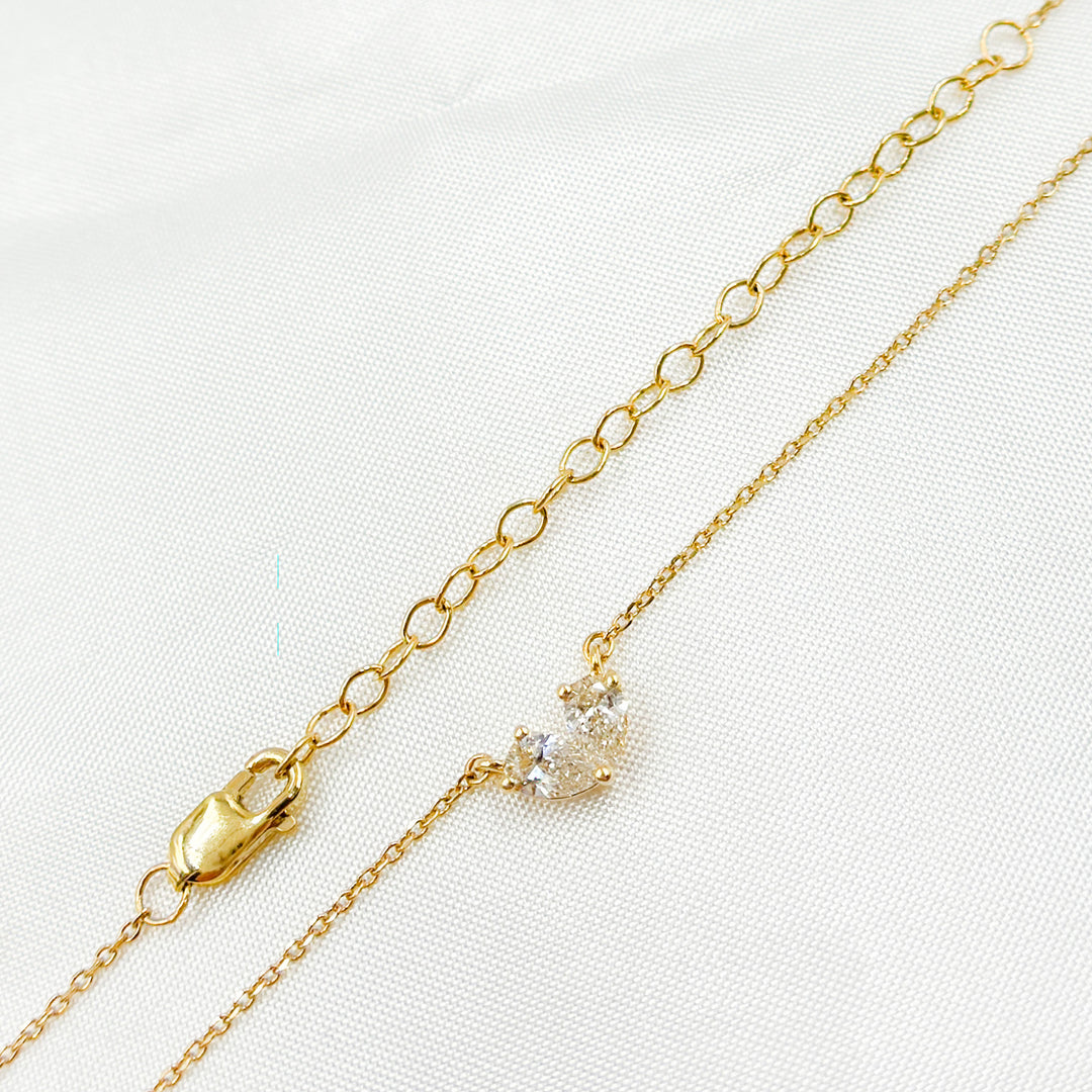 14K Solid Gold Diamond Necklace. NFF71462