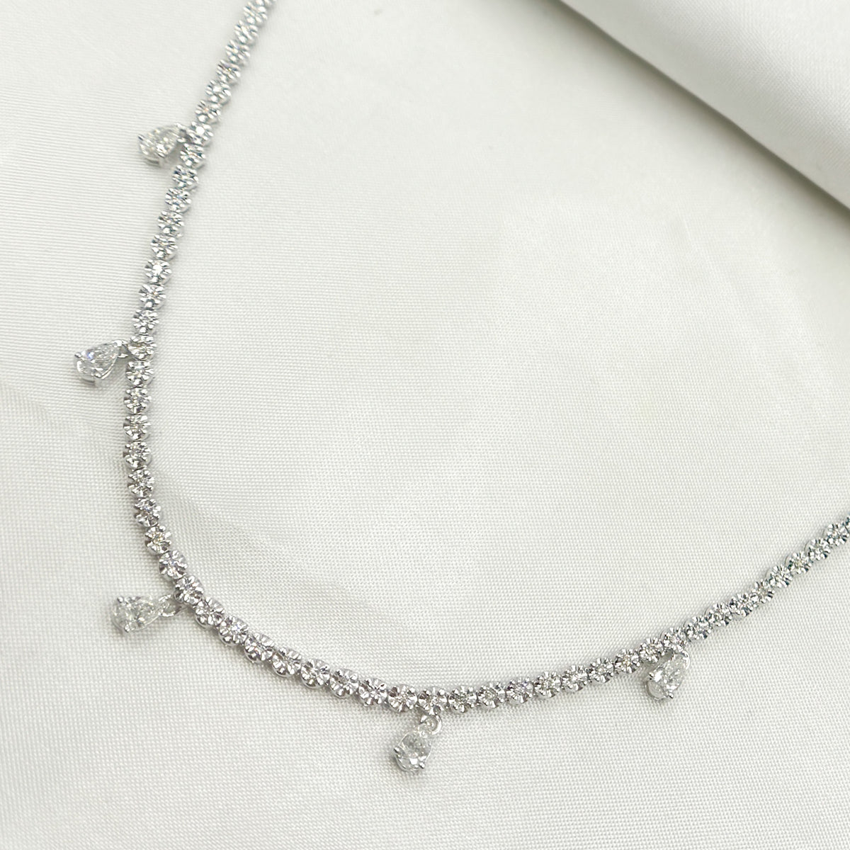 NFM70721. 14K Solid Gold Diamond Necklace