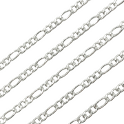 Sterling Silver Figaro Chain