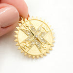 Load image into Gallery viewer, DP843. Diamond Sterling Silver Compass Pendant
