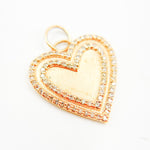 Load image into Gallery viewer, GDP141. 14K Solid Gold with Diamonds Heart Shape Charm

