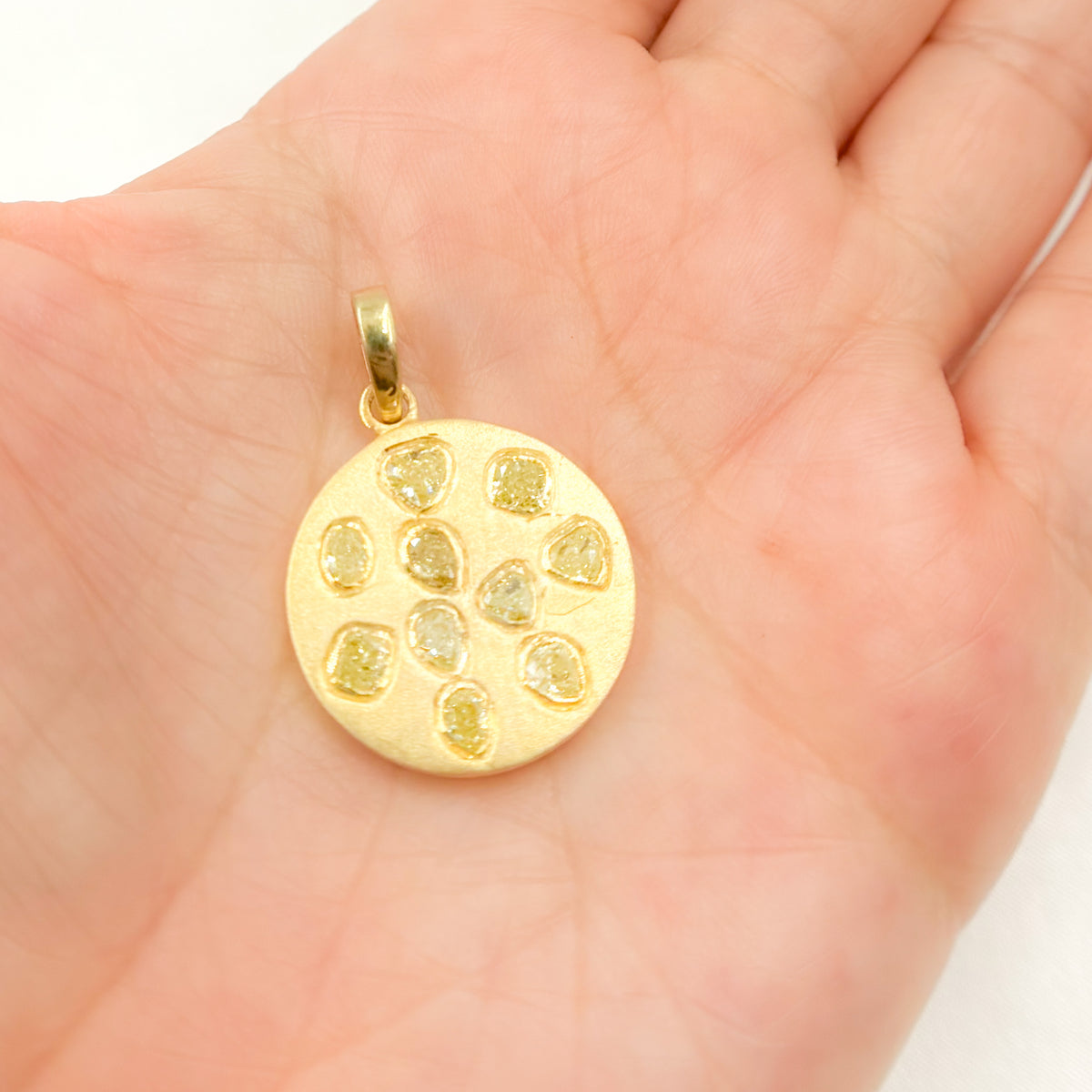 Buy Sterling Silver Round Pendant with Gemstone