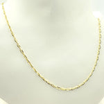 Load image into Gallery viewer, 050FLP1L42024. 14K Solid Gold Diamond Cut Marina Link Chain
