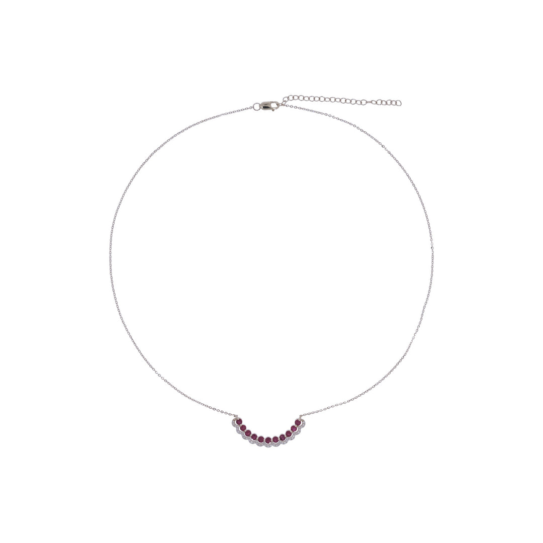 NFD72909. 14K Solid Gold Diamond and Gemstone Necklace