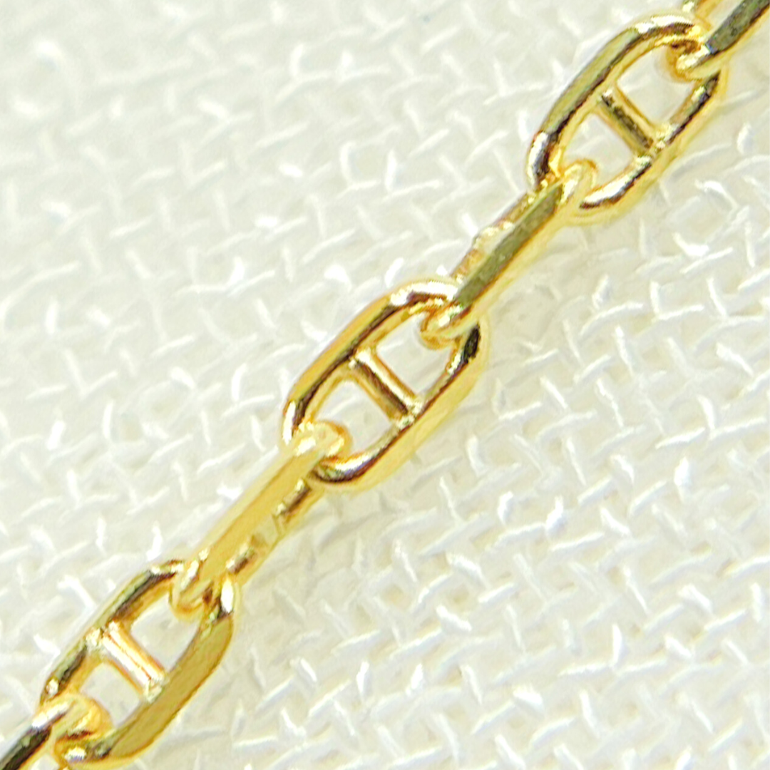 030FLP1T5byFt. 14K Solid Yellow Gold Flat Marina Link Chain