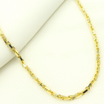 Load image into Gallery viewer, 120R04CLH4. 14K Solid Yellow Gold Diamond Cut Box Link Chain
