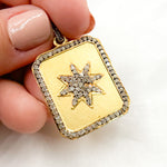 Load image into Gallery viewer, DP509. Diamond Sterling Silver Rectangle Star Pendant
