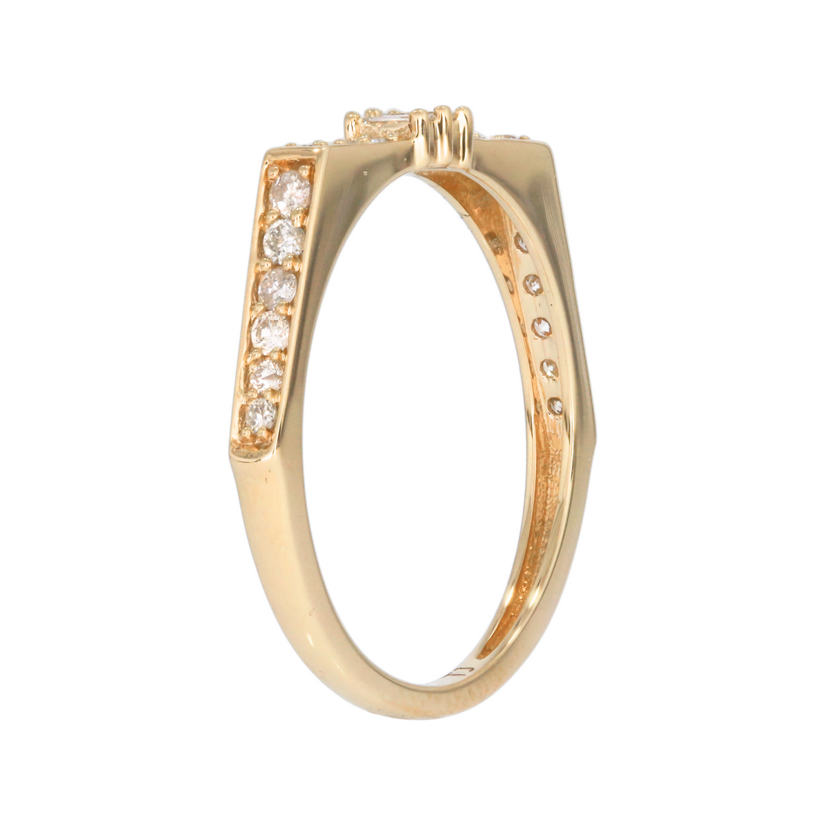 14K Solid Gold Diamond Ring.