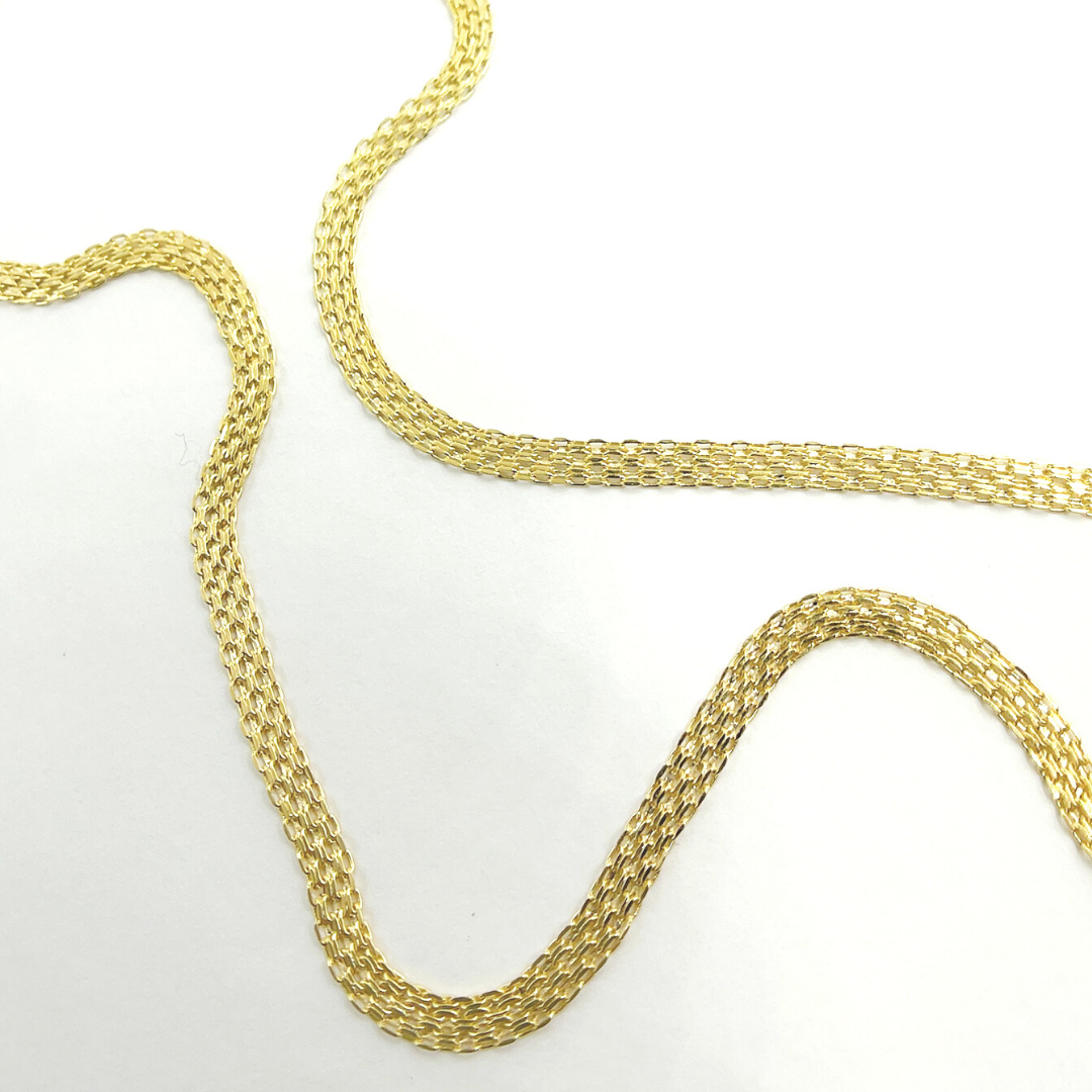 14K Solid Gold Vintage Mesh Necklace. 14K36