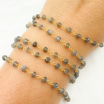 Load image into Gallery viewer, BMS5. Black Moonstone Wire Chain