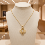 Load image into Gallery viewer, PFB33136. 14K Solid Gold Clover Diamond Necklace