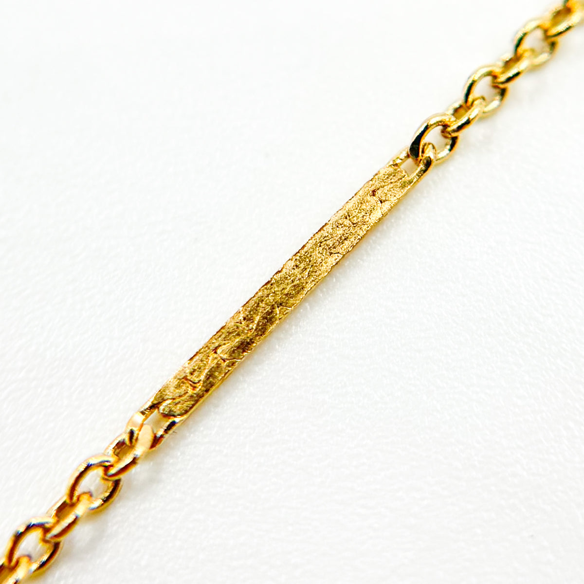 14K Gold Cable and Bars Chain