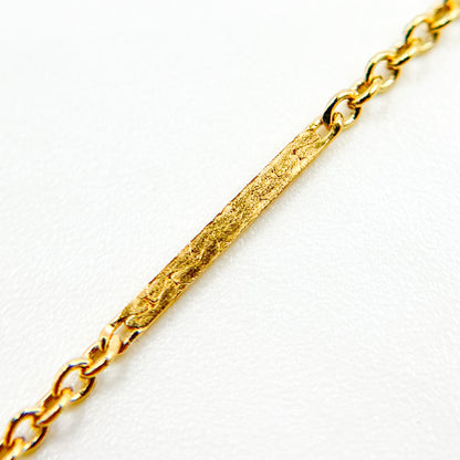 14K Gold Cable and Bars Chain