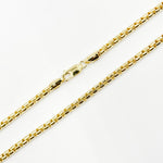 Load image into Gallery viewer, 200HIV0934000. 14k Solid Yellow Gold Venetian Box Link Chain