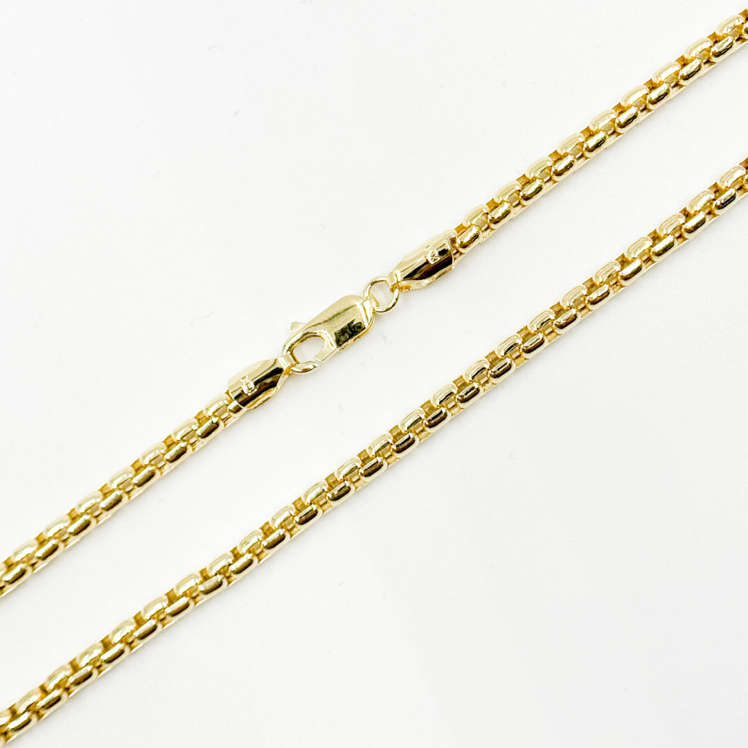 200HIV0934000. 14k Solid Yellow Gold Venetian Box Link Chain
