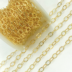 Load image into Gallery viewer, Gold Plated 925 Sterling Silver Hammered Round Link Chain