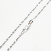 14K Solid White Gold Rope Chain