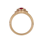 Load image into Gallery viewer, RFB17775RU. 14k Solid Gold Diamond and Ruby Eye Ring