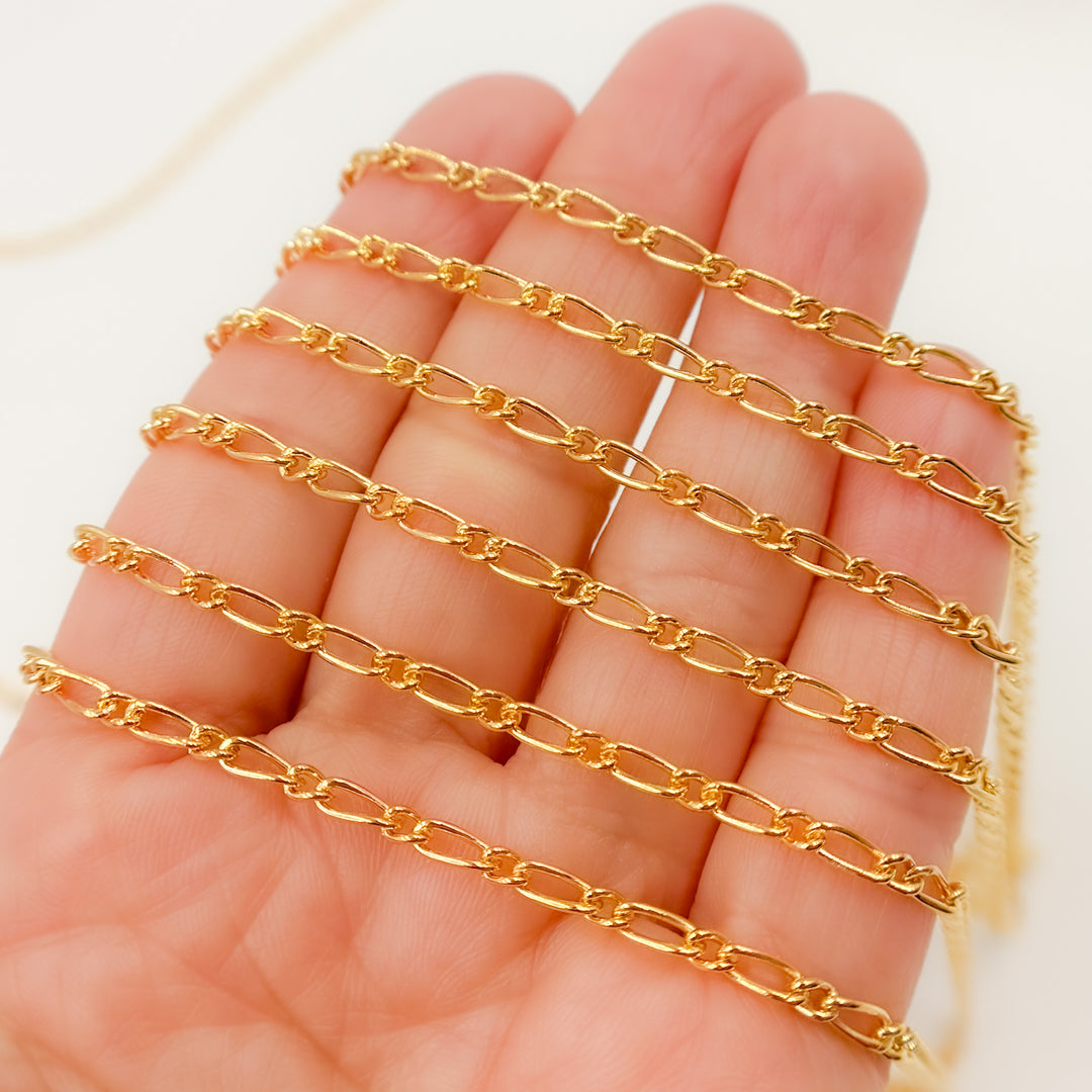 2911CGF. 14K Yellow Gold Filled Figaro Style Chain