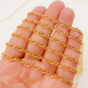 14K Yellow Gold Filled Figaro Style Chain
