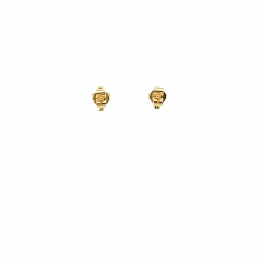 ER427136. 14k Solid Gold Diamond and Gemstone Cross Stud Earrings