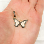 Load image into Gallery viewer, DP387A. Diamond Sterling Silver Butterfly Enamel Pendant
